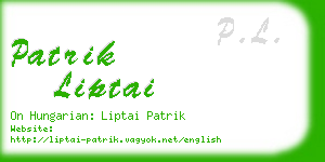 patrik liptai business card